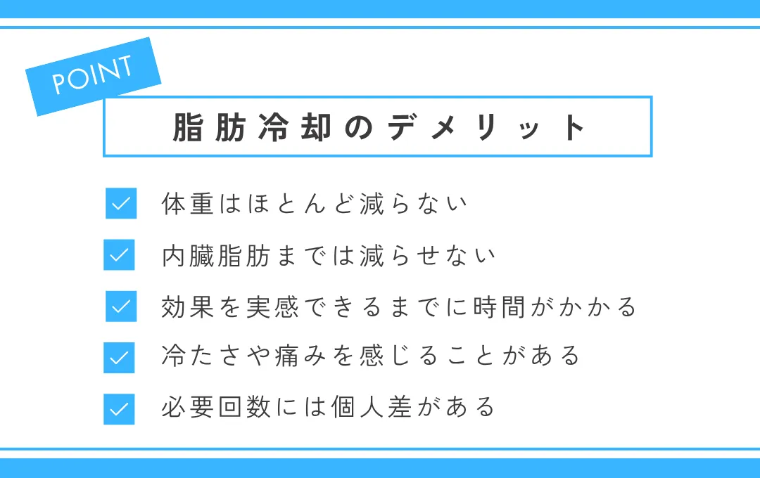 脂肪冷却のデメリット