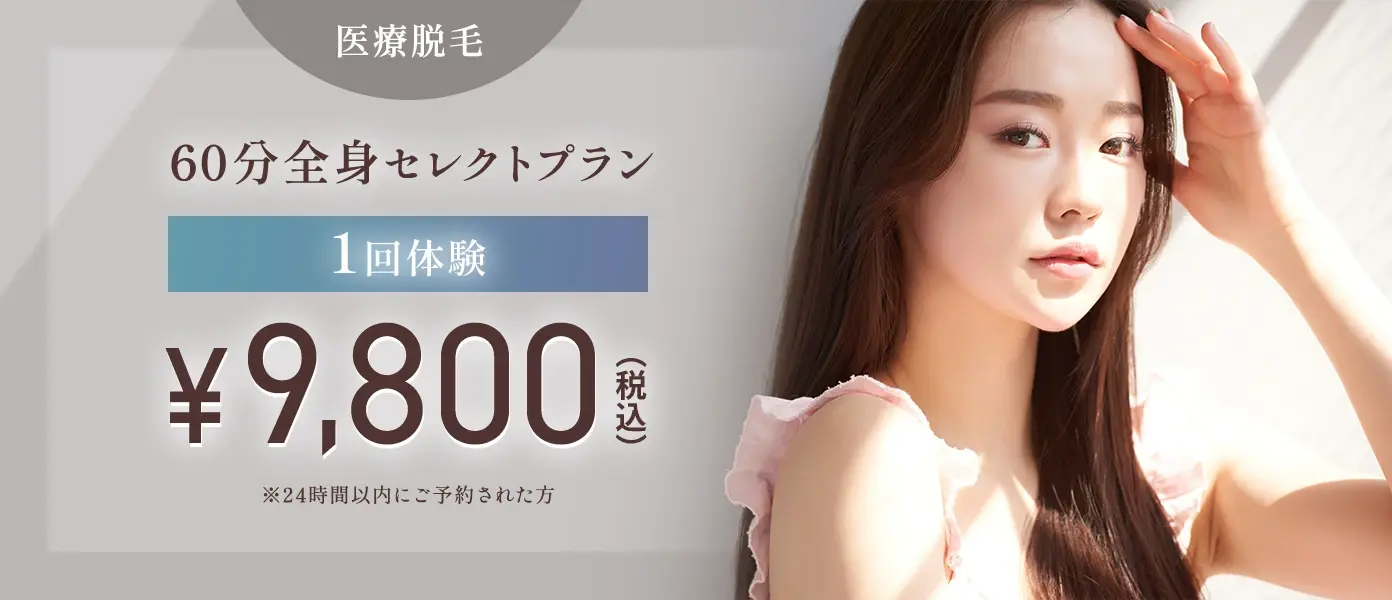 ジュノビューティークリニックの医療脱毛60分全身セレクトプラン