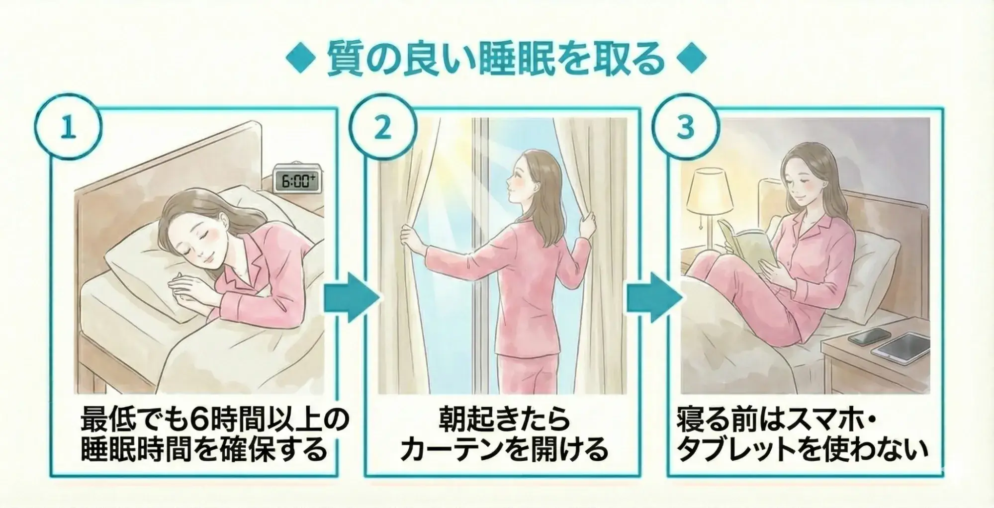 質の良い睡眠を取る