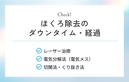 ほくろ除去のダウンタイム・経過