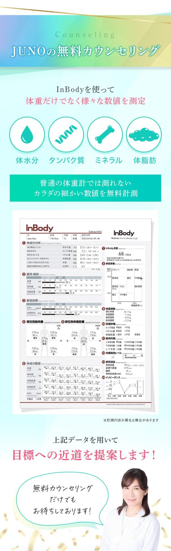 JUNOの無料カウンセリング